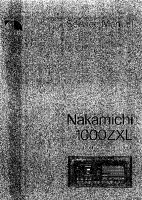 Nakamichi 1000-ZXL-Service-Manual